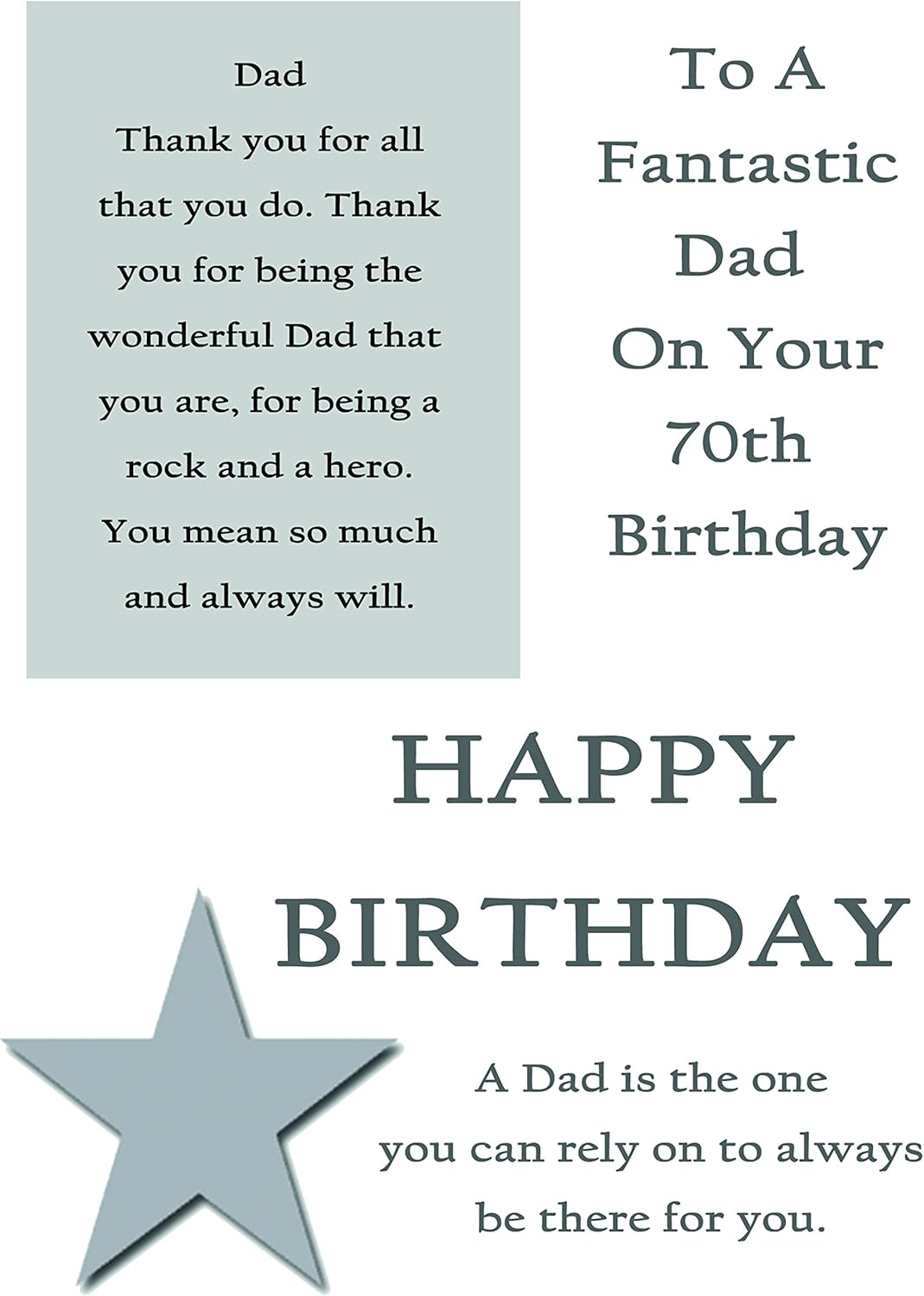70th birthday cards for dad