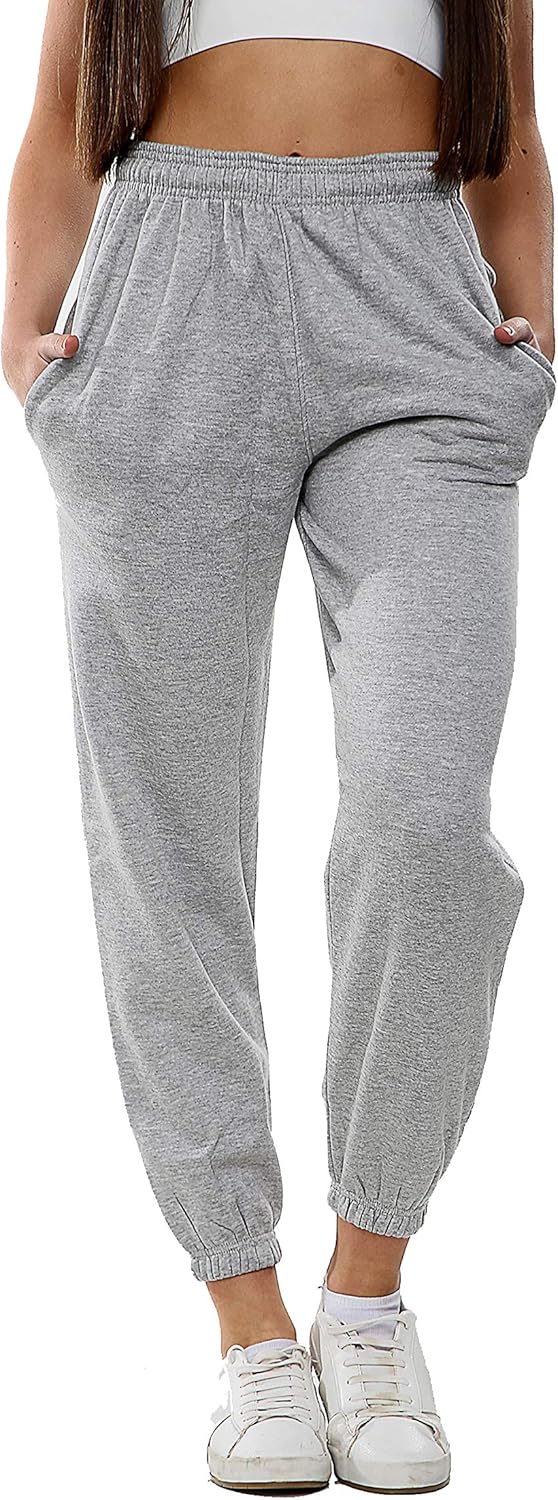 ladies fleece casual oversized jogging joggers cuffed tracksuit bottoms