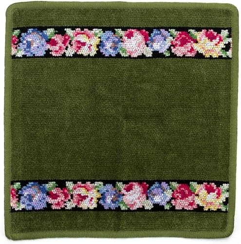 Amazon フェイラー ハンカチ 25cm 25cm アイーダ ブラック フォレストグリーン 182 Feiler フェイラー シューズ バッグ