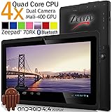 7inch Zeepad Android 4.4 KitKat Quad Core HD Screen Dual Camera Bluetooth WiFi Tablet PC (Black)