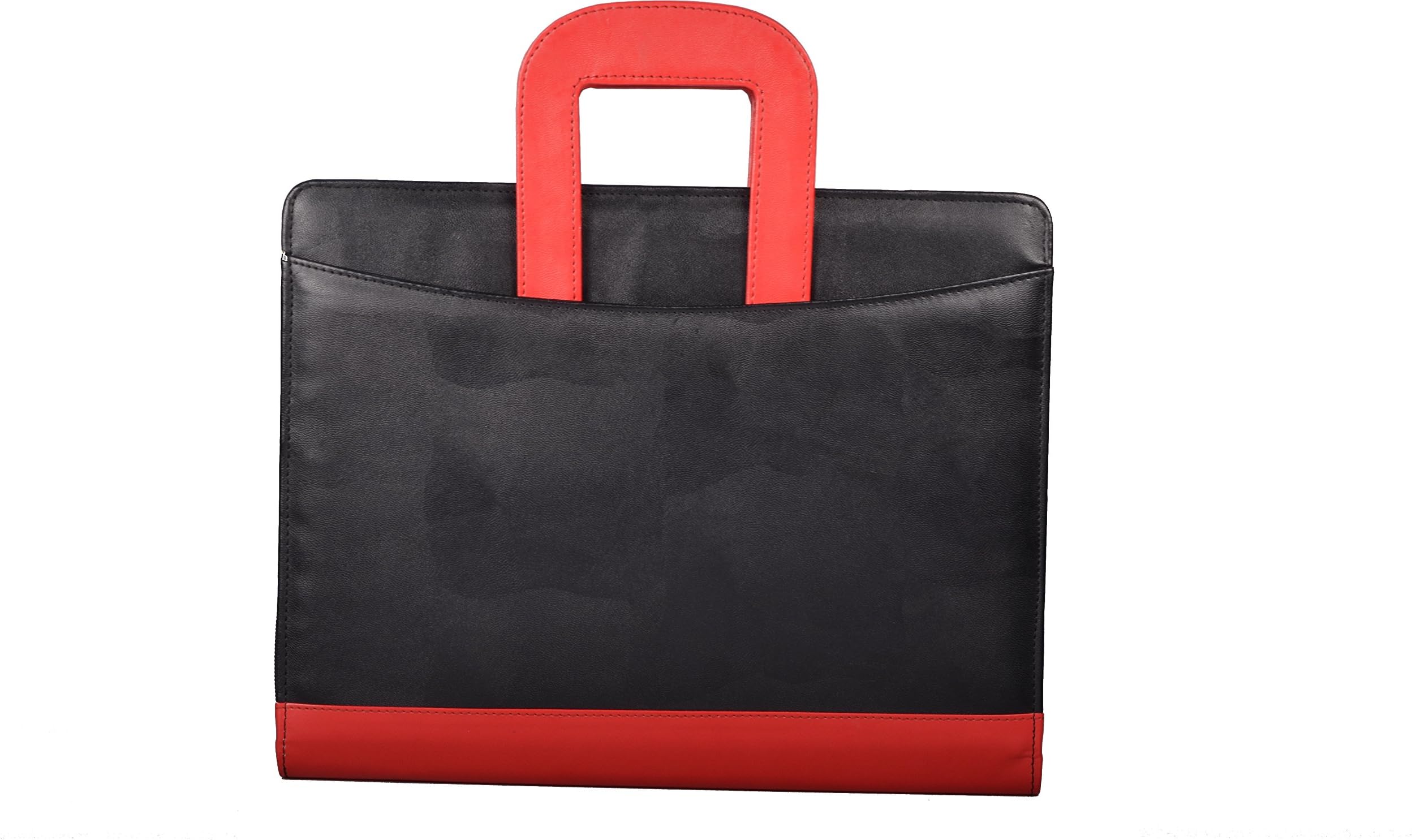COI Black And Purple Valentine'S Leatherite Briefcase Conference Folder/Document Folder With Writing Pad, Pen