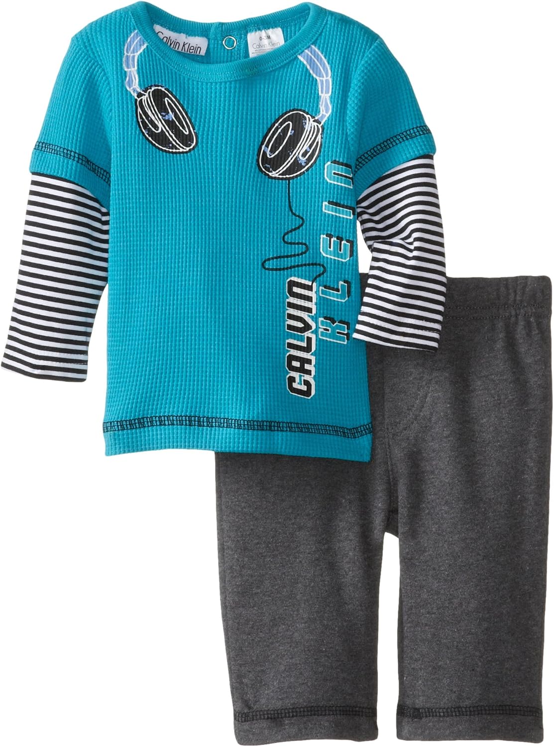 Calvin Klein BabyBoys Newborn Twofer Tee with Headphones