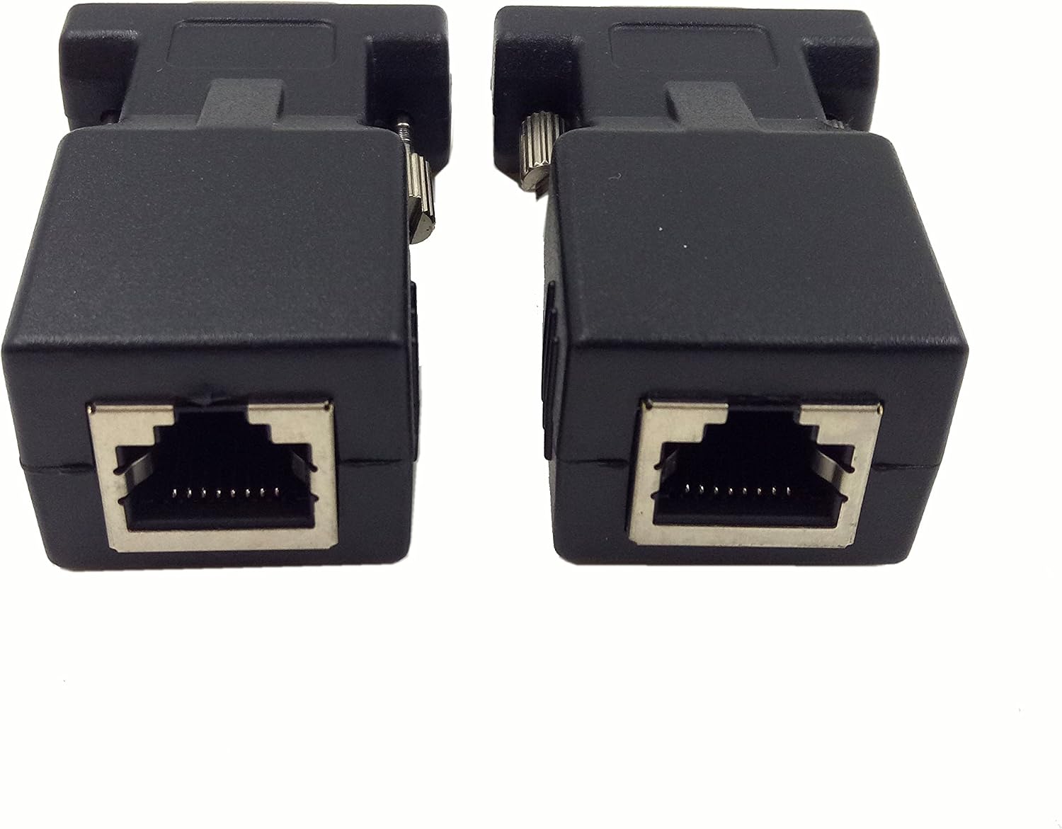 Halokny VGA Extender Over Ethernet Adapter, VGA 15 Pin Male to CAT5 CAT6 RJ45 Female Network Cable Extender Connector Adapter(2-Pack) - Image 5