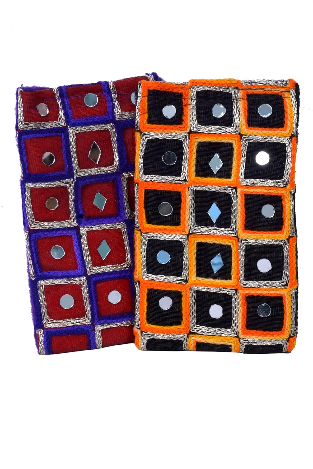 craft trade handmade checkered design mobile pouch