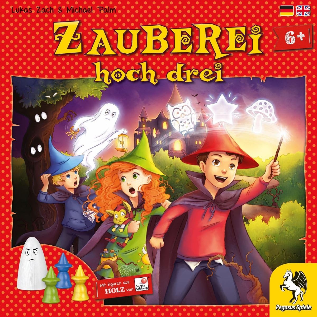 Pegasus Spiele 66013G Zauberei Hoch Drei *Empfohlen Kinderspiel 2017*" Board Game, Multi-colour, Medium - Image 3