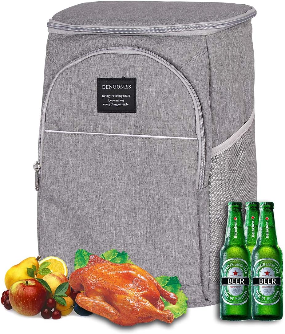 Lunch Bag Insulated Cooler Bag Large Lunch Box Picnic Bag Leak Proof with Adjustable Shoulder Strap, Lunch Kit for Camping, Fishing, Barbecues, 18L