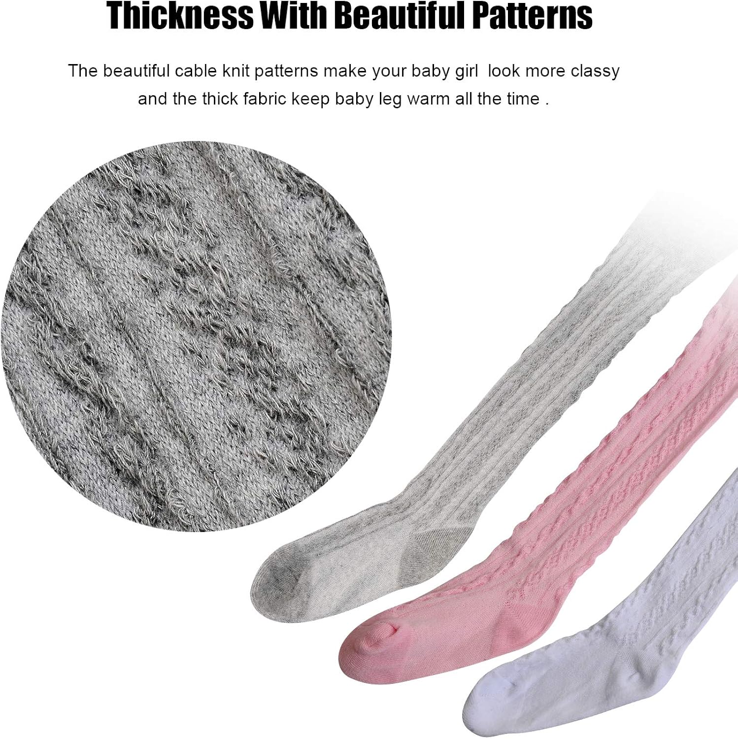Gellwhu 3 Pairs Baby Girls Tights Toddler Boys Tights Leggings Pantyhose Stockings for Infant: Clothing