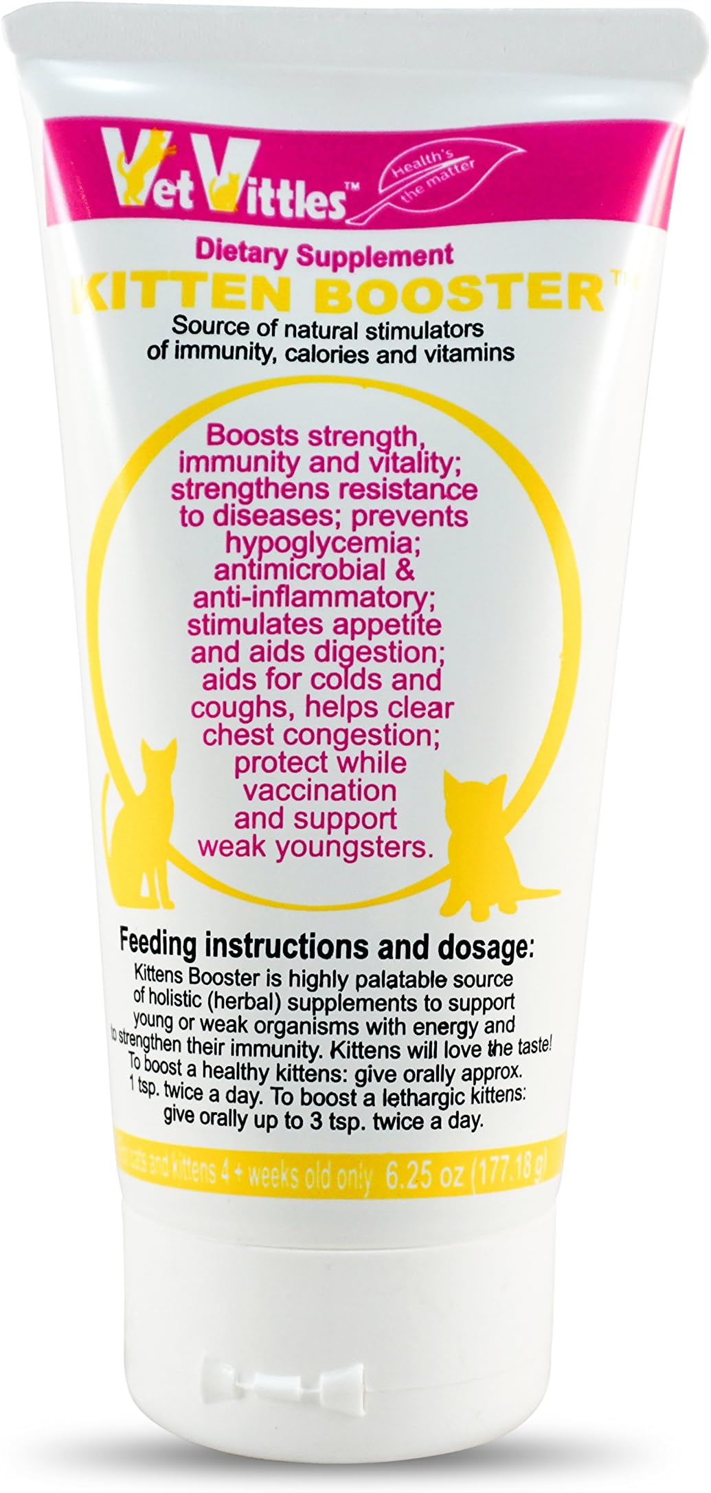 VetVittles Kitten Booster - Natural Immunity Supplements for Cats in Their Formative Years, Gel Formula, Made in USA, 6.25 ounces