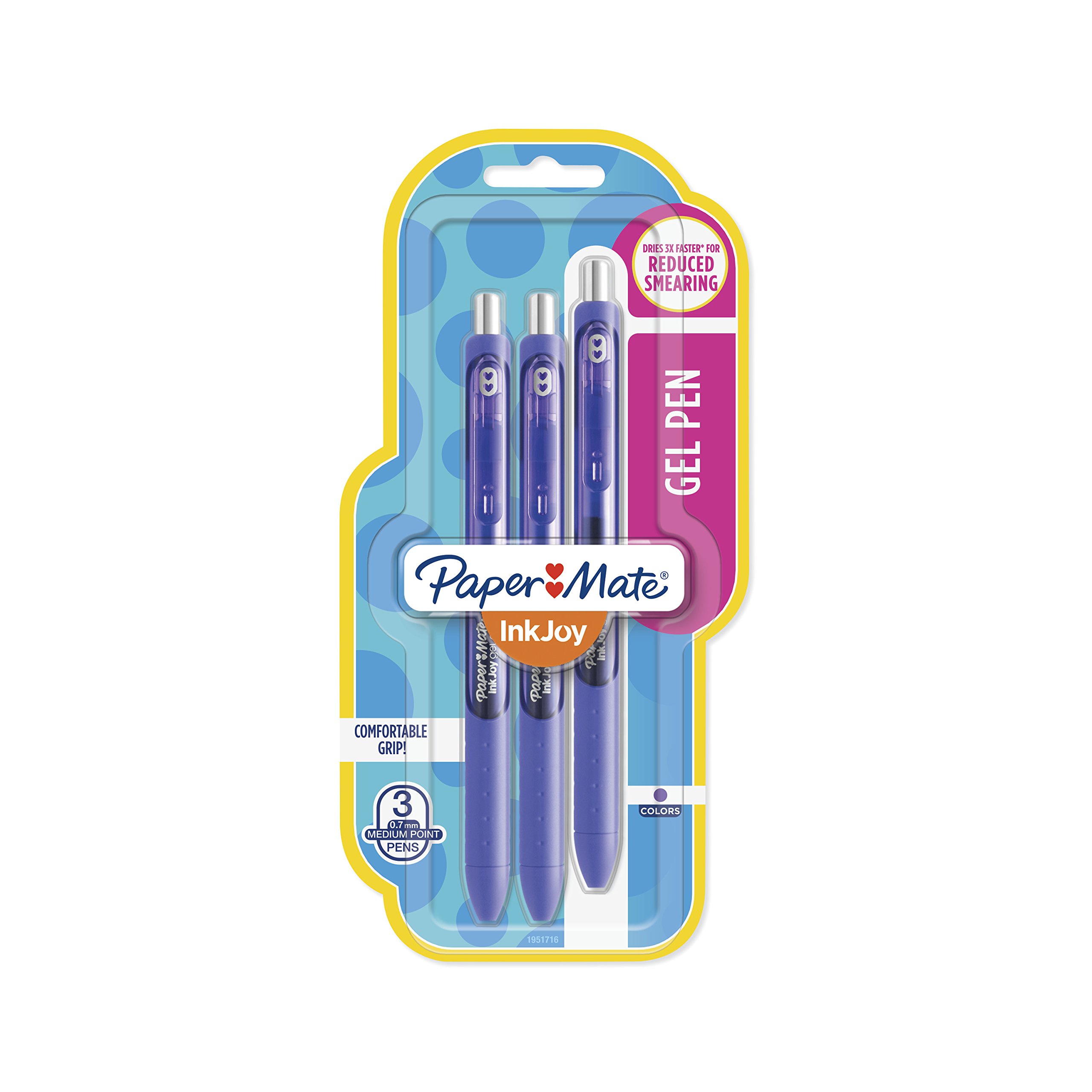 Paper Mate InkJoy Gel Pens, Medium Point, Purple, 3 Count Buy Online
