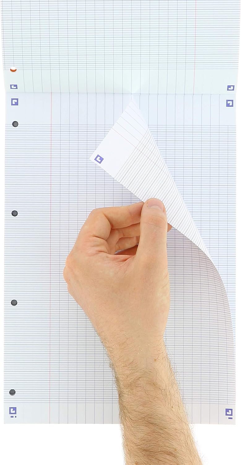 Oxford Scolaire 100107099 Notepads 210 x 315 160 Pages 80 g Pack of 3 Stapled Perforated, Orange - Image 5