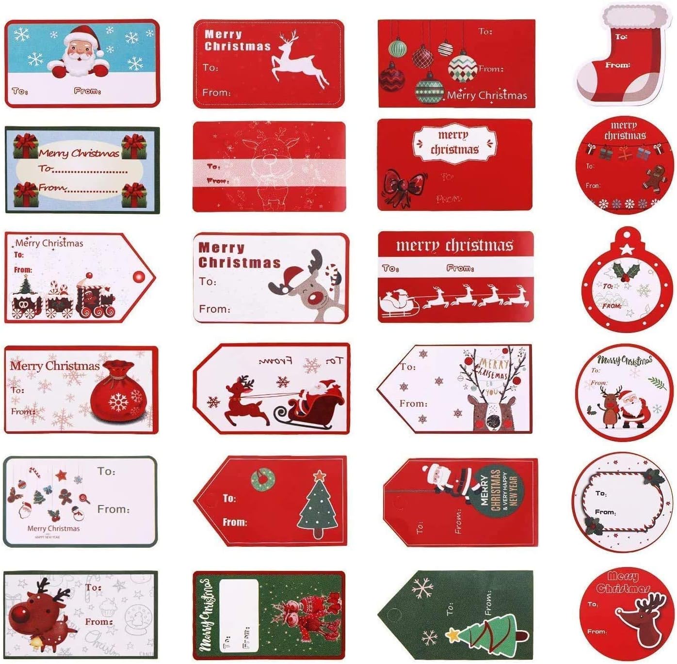300Pcs Christmas Holiday Adhesive Gift tag Stickers, 30