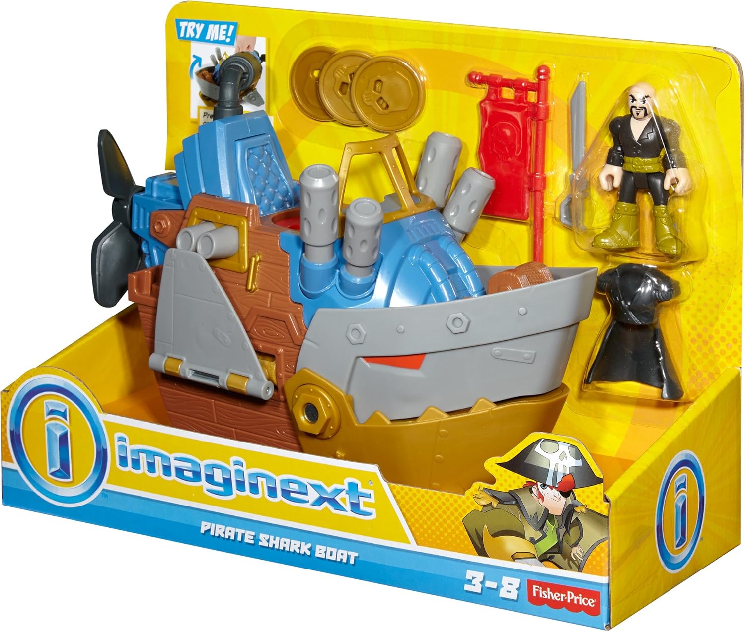 imaginext shark boat