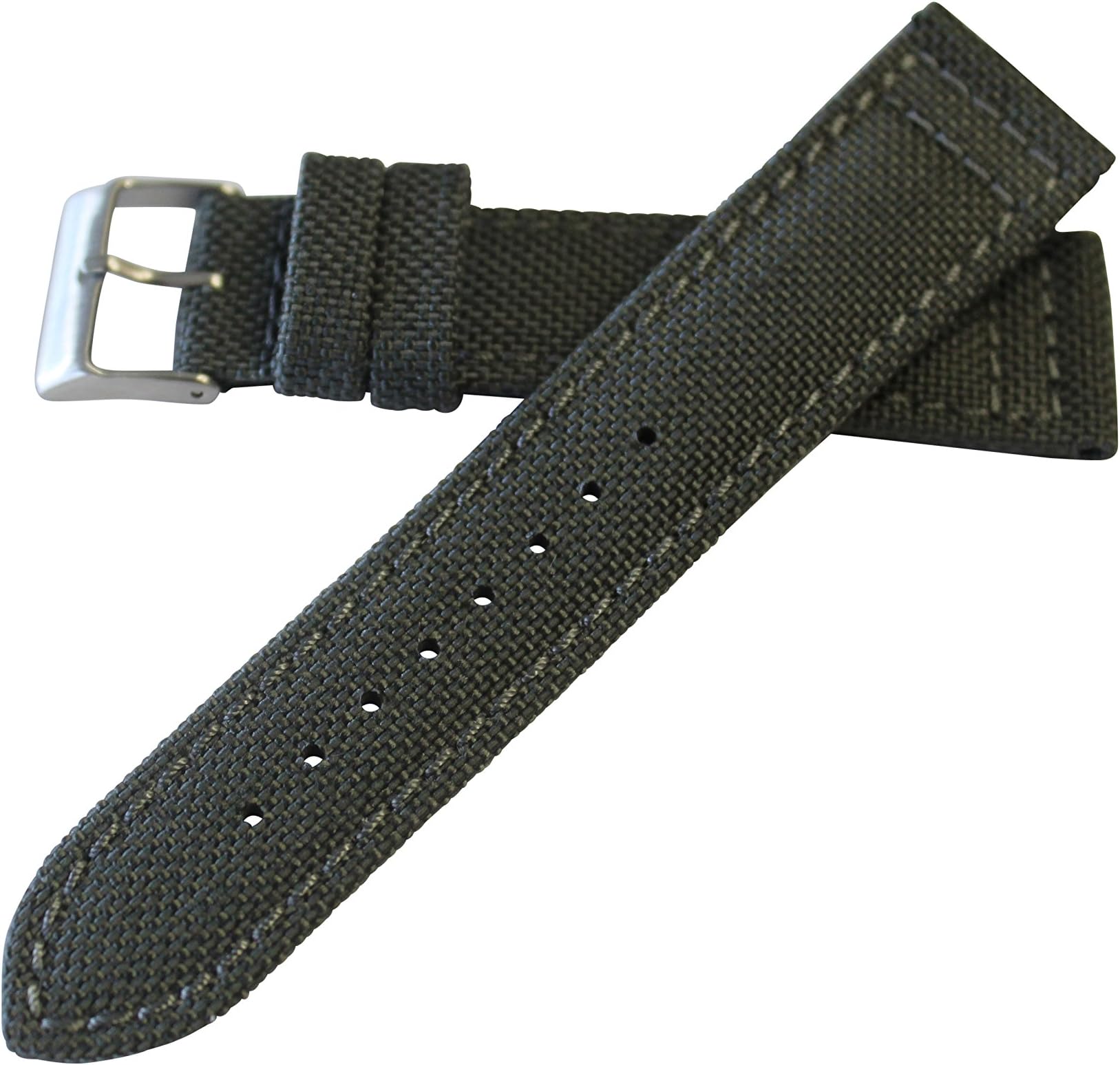 20mm Hadley Roma Grey Cordura Fabric Watch Strap.