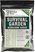 15,000 Non GMO Heirloom Vegetable Seeds Survival Garden 32 Variety Pack by Open Seed Vault