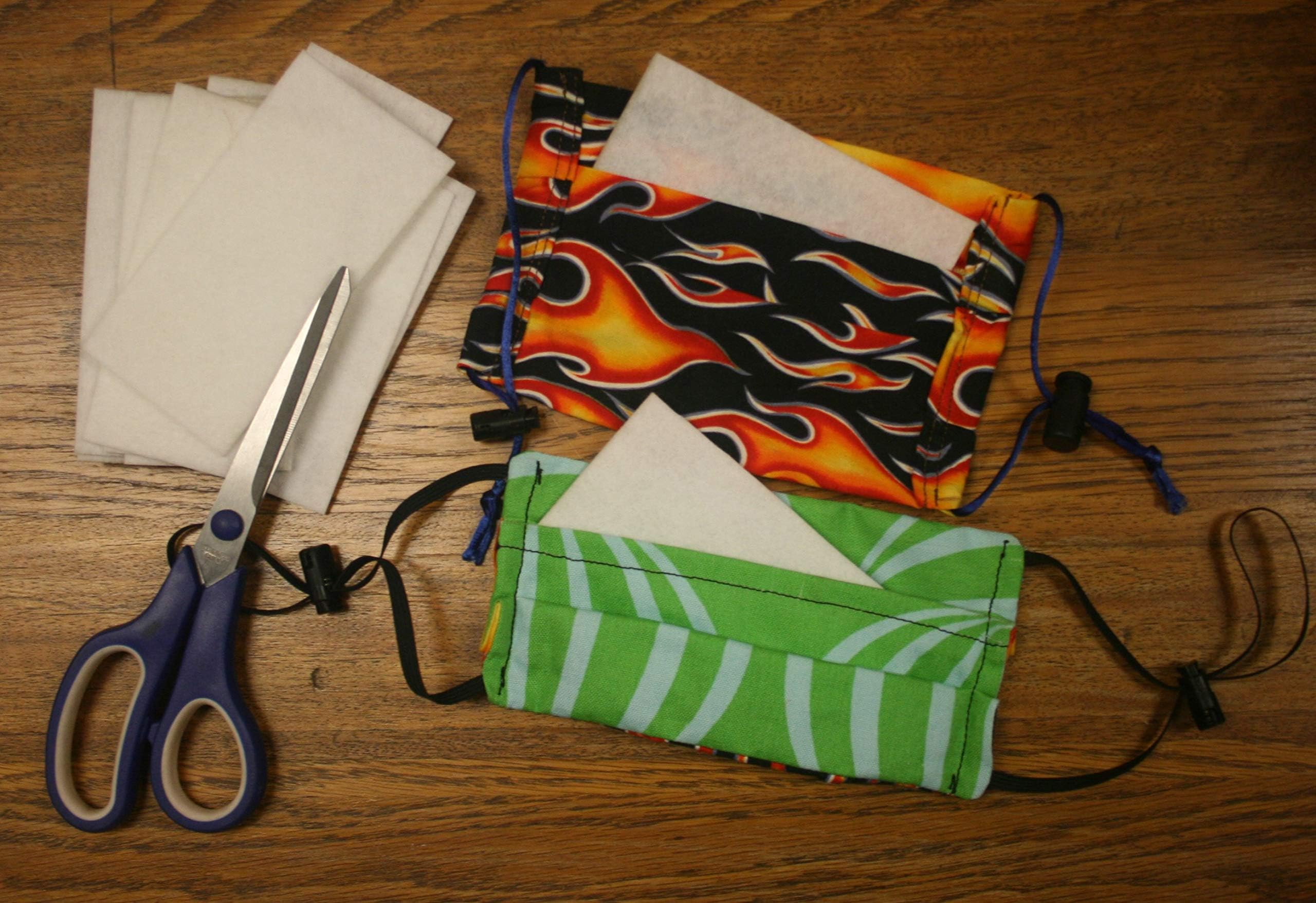 For Cloth Reusable, Washable, Pleated Face Masks with Pockets: Ten Non-Woven Insert Sheets Set