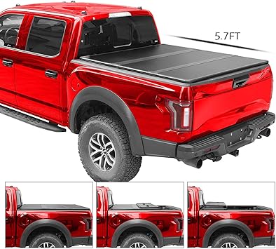 4xbeam Dodge Ram 5 7 Solid Tri Fold Truck Bed Cover Heavy Duty Tonneau Cover Works With 2009 2018 Dodge Ram 1500 2011 2018 Dodge Ram 2500 3500 For Models Without Ram Box Amazon Co Uk Car