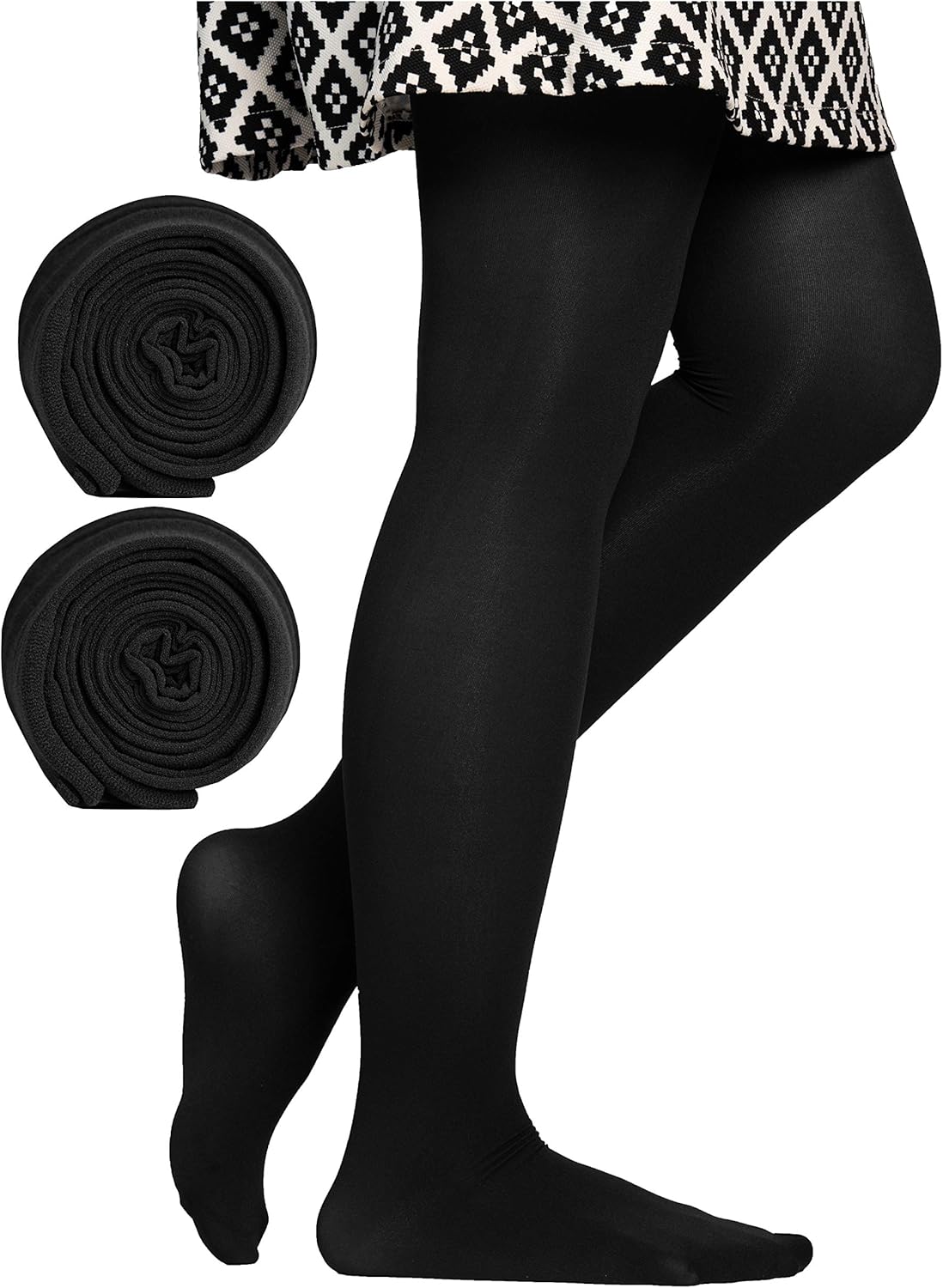 Dancina Toddler and Girls Microfiber Footed Tights (Multiple Solid