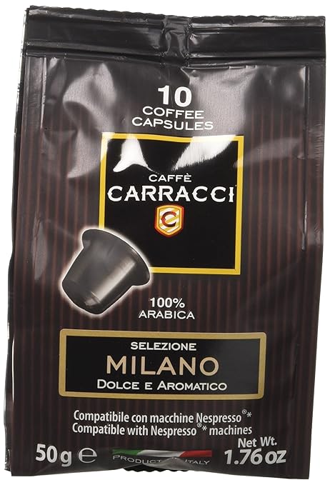 title=Caffè Carracci 100 cialde capsule compatibili Nespresso miscela Milano
