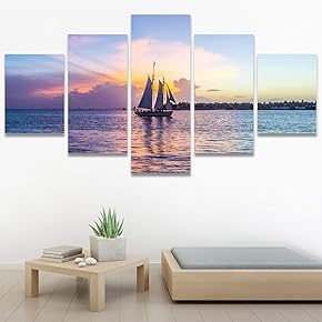 SIGNWIN 5 Panel Canvas Wall Art Modern Art...