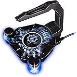 Mouse Bungee by ENHANCE - GX-B1 Mouse Cord Bungee Holder and Active 4-Port USB Hub with Blue LED Lighting &ndash; Boost Gaming Accuracy By Eliminating Cable Drag &ndash; for Dota 2 , League of Legends and More