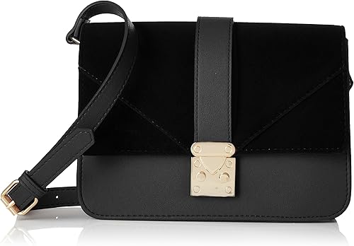 black contrast bucket cross body bag