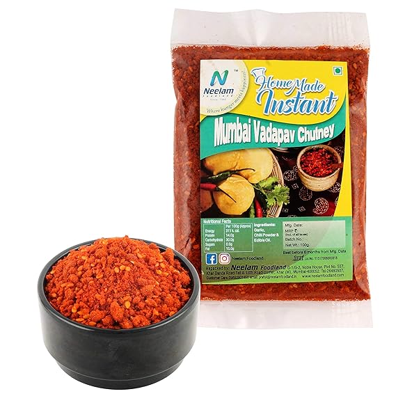 Neelam Foodland Special Home Made Mumbai Vada Pav Chutney (200 gm)