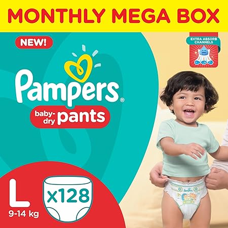 pampers l size diapers online