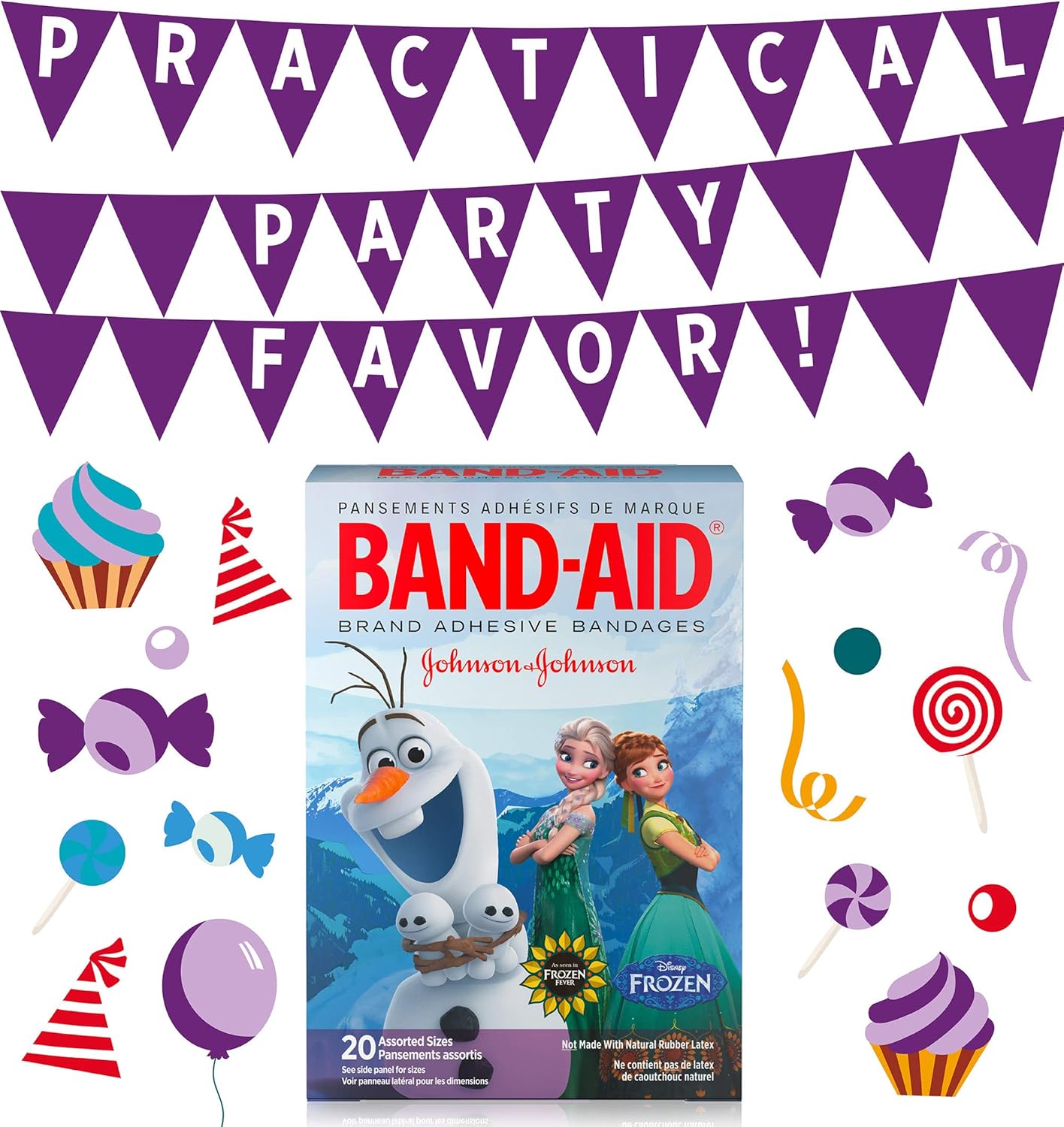 Band-Aid Adhesive Bandages, Disneys Frozen, Assorted Sizes, 20 Count - Packaging may vary: Health & Personal Care