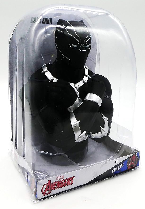 marvel avengers black panther coin bank