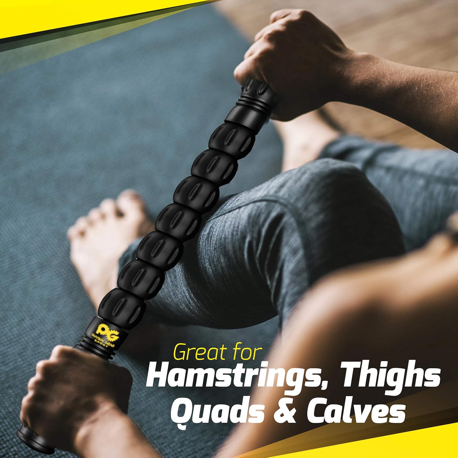 Muscle Roller Stick Pro, The Best Self Massage Tool, Relieve Sore Muscles, Cramps, Back Tightness, Trigger Points Pain, Myofascial Physical Therapy, Legs Recovery, Knots & Calf Soreness, (1 Roller) : Sports & Outdoors