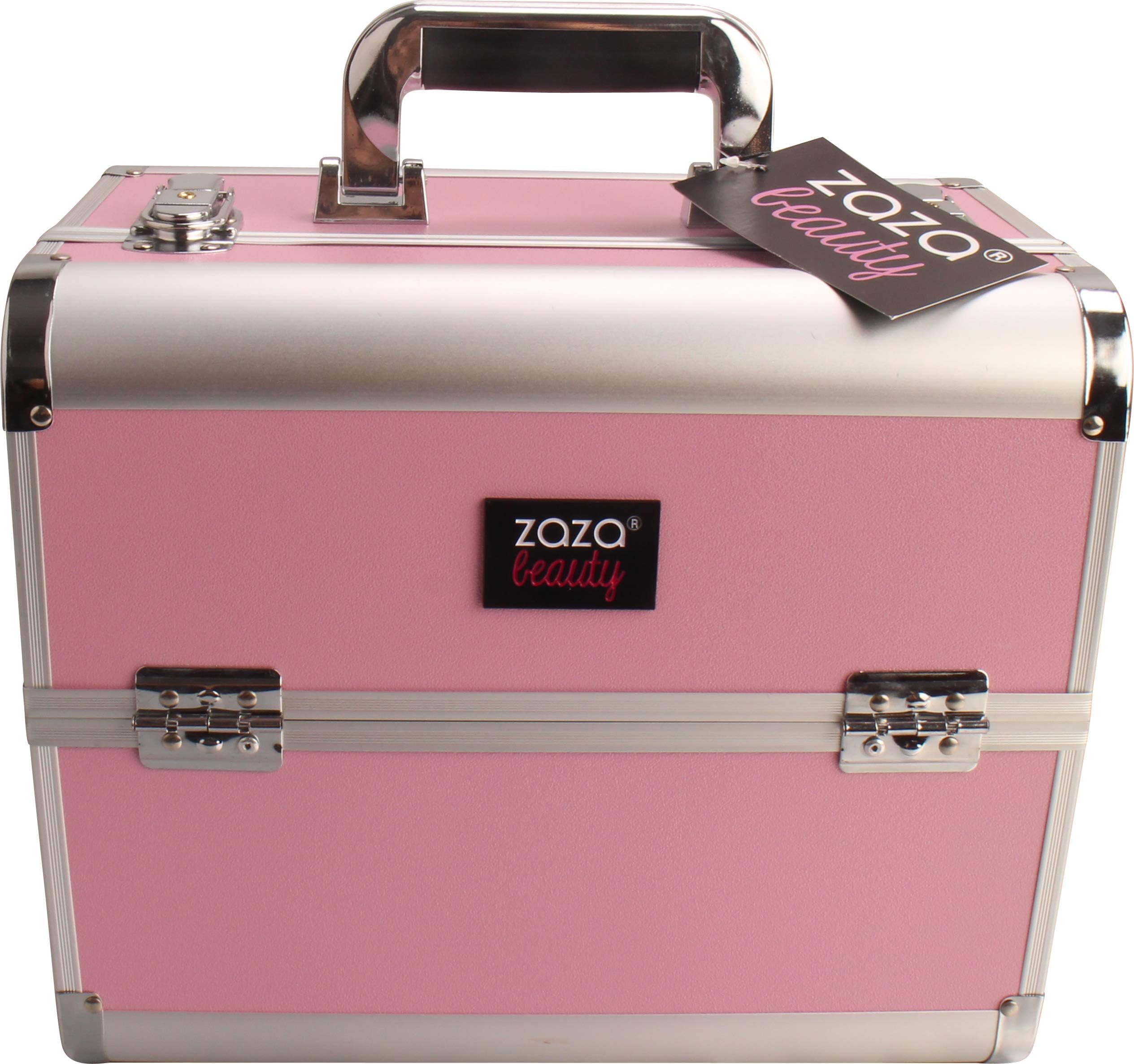 ZAZA® Large Professional PINK Aluminium Beauty Make Up Nail Cosmetic Box Vanity Case (BC01 PINK)