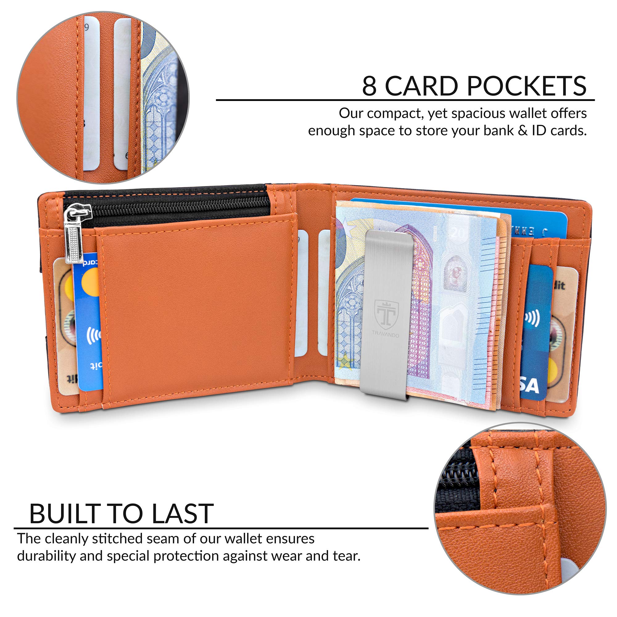 Travando Slim Wallet With Money Clip Austin Keweenaw Bay Indian