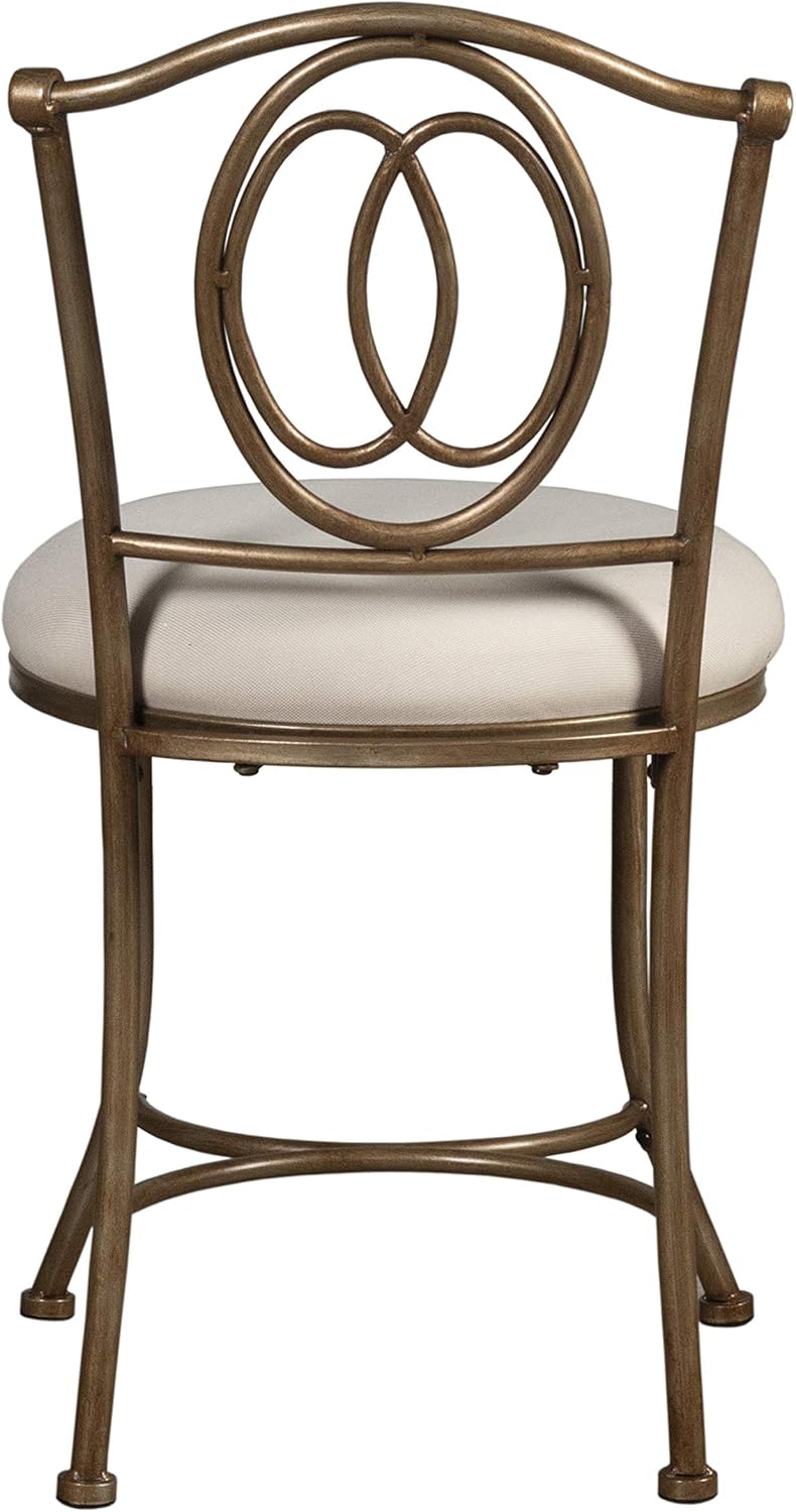 Hillsdale Emerson Metal Vanity Stool, Golden Bronze: Furniture & Decor