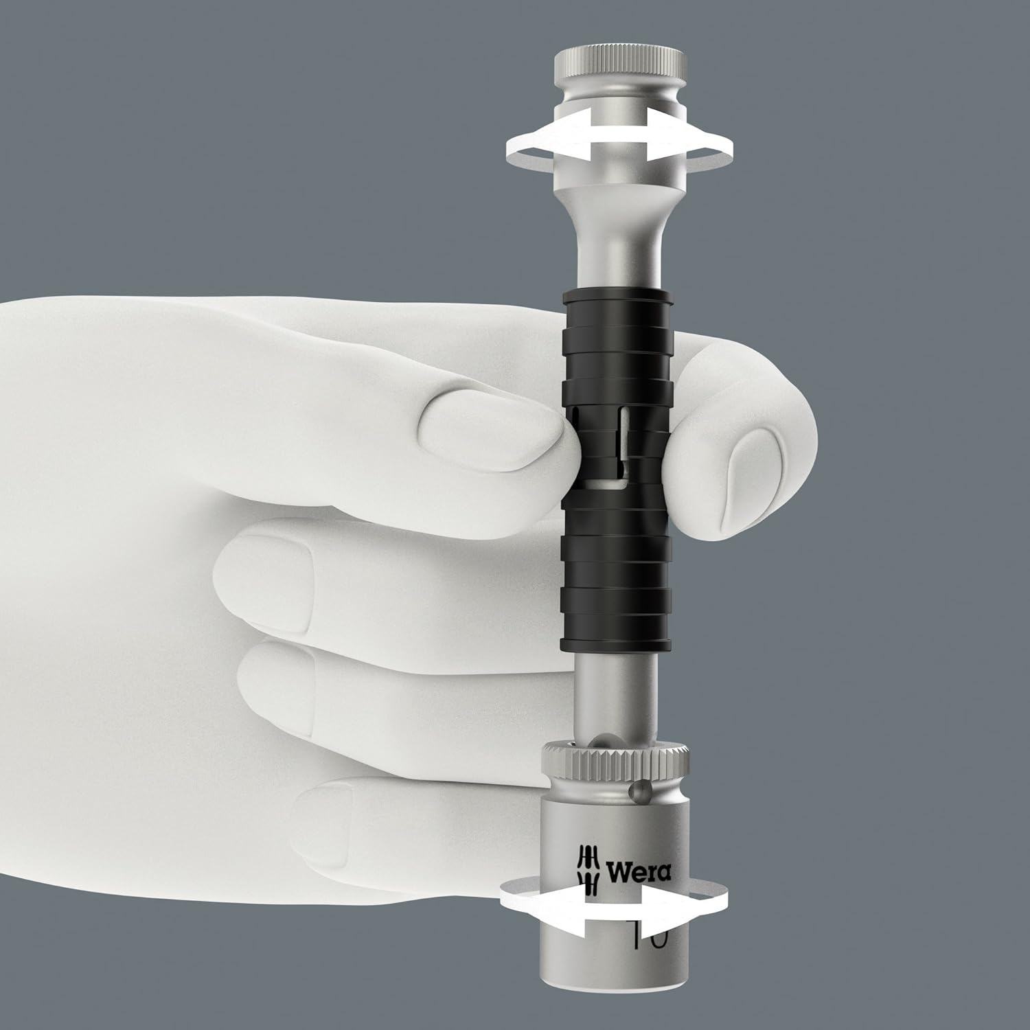 Wera 003638 Zyklop 8794 LC Extension 1/2-inch Drive / 250mm, Silver / Black, 1/2 Zoll x 250 mm - Image 3