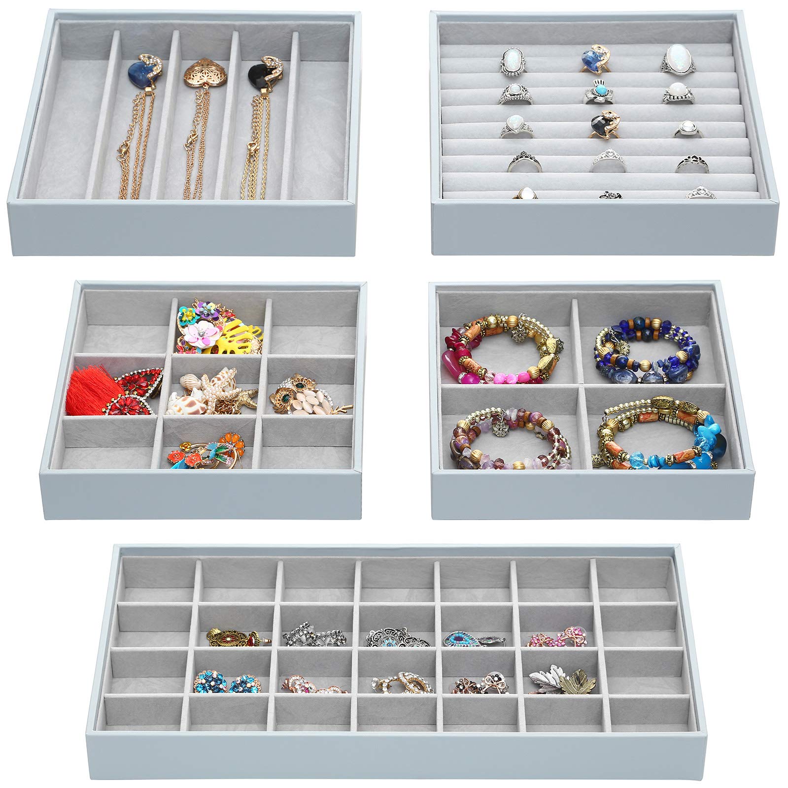 Buy ORIGIAORIGIA Magic Stackable Jewelry Trays Closet Dresser Drawer
