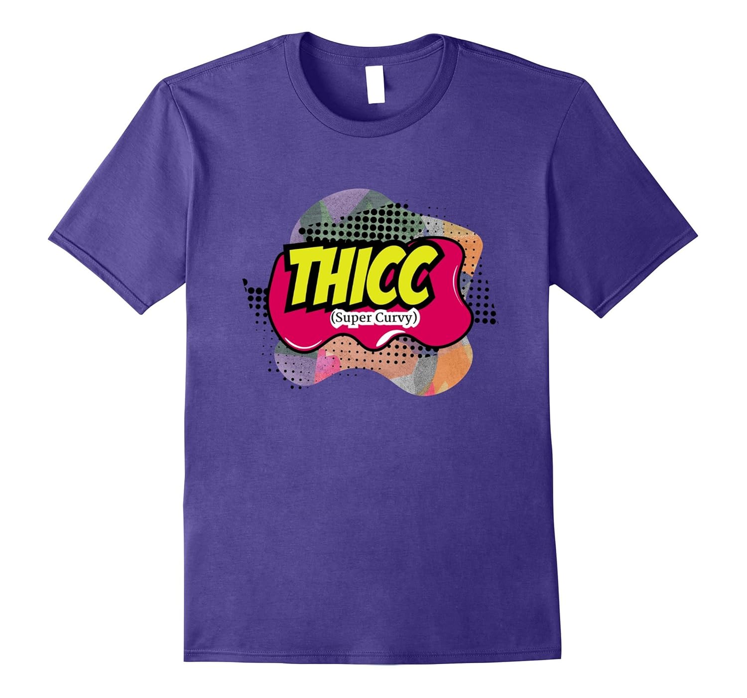 Thicc Pop Art Funny Graphic T-shirt Men Women-Rose