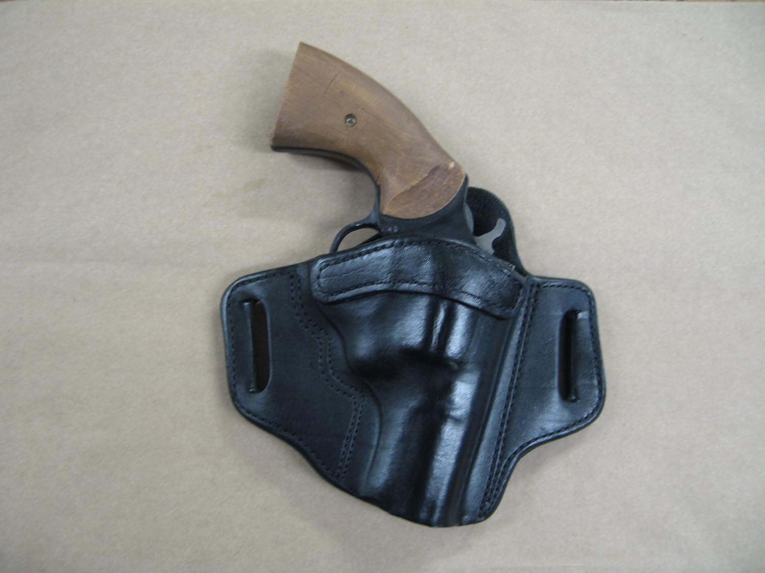 Azula OWB Leather Pancake Holster For Glock 19 23 32 - 2 Slot Tan Right Hand Carry