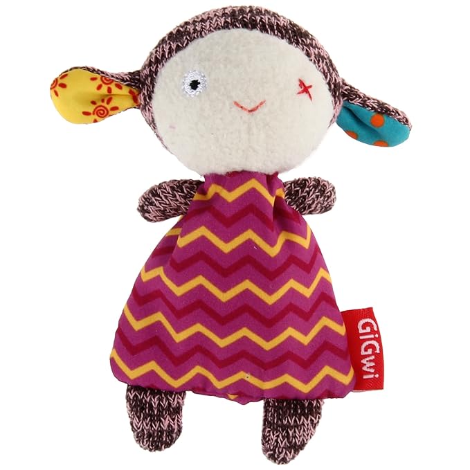 GiGwi Katzenspielzeug Refillable Catnip mit süßem, Buntem Tiermotiv und 3 nachfüllbaren Catnip-Beuteln