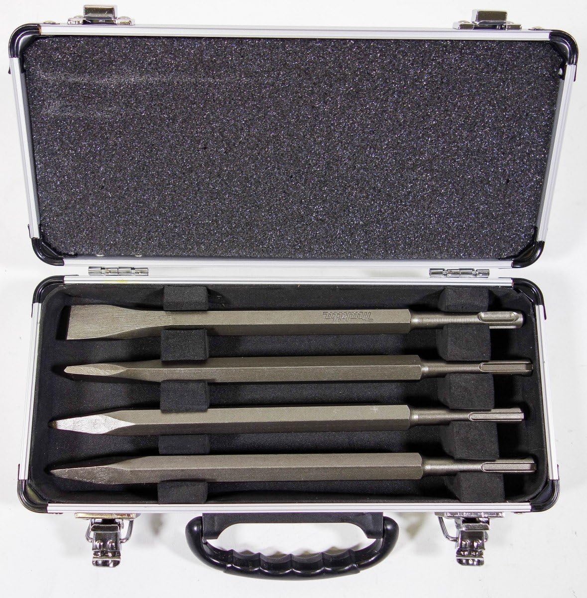 Makita D-08757 4 Piece SDS-Plus Chisel Set, Silver, 250mm (Blade Length) - Image 3