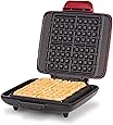 Dash DNMWM455RD Deluxe No-Drip Belgian Iron 1200W Maker Machine For Waffles, Hash Browns, or Any Breakfast, Lunch, & Snacks with Easy Clean, Non-Stick + Mess Free Sides, Red