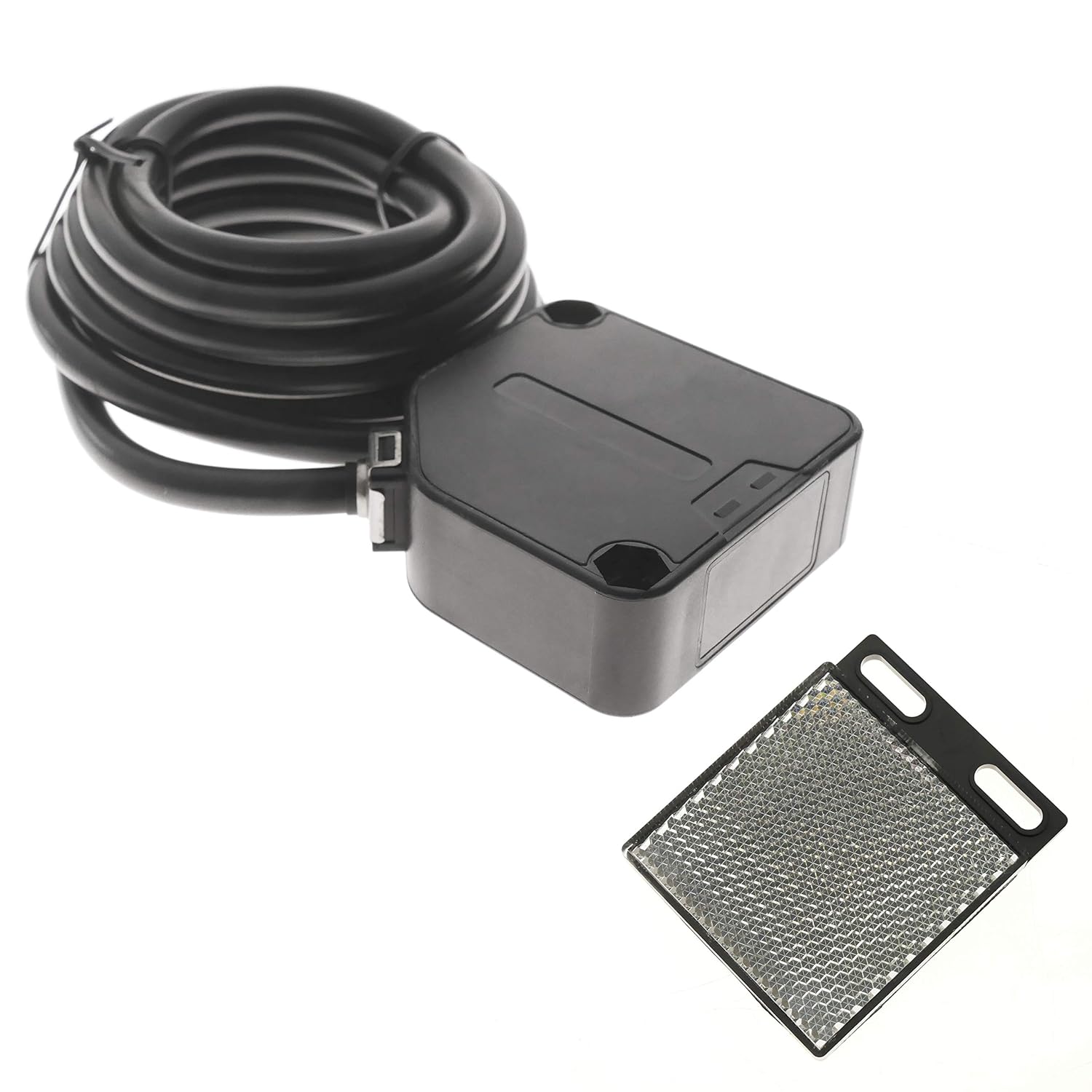 BeMatik - Sensor interruptor célula fotoeléctrica NO+NC 24-240VAC 24-240VDC 10-30cm reflector (TZ078)