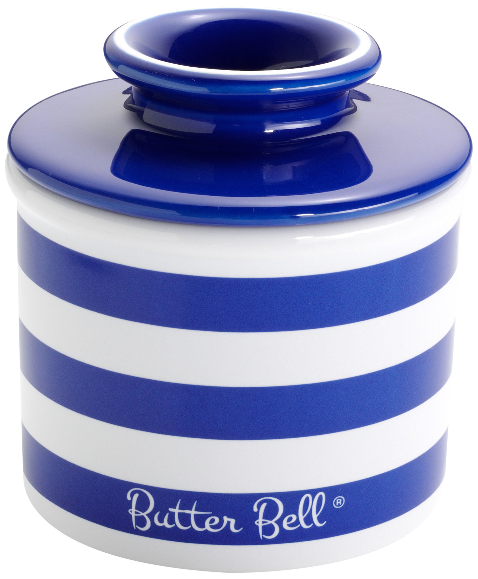 The Original Butter Bell Crock by L. Tremain Cobalt Blue Striped eBay