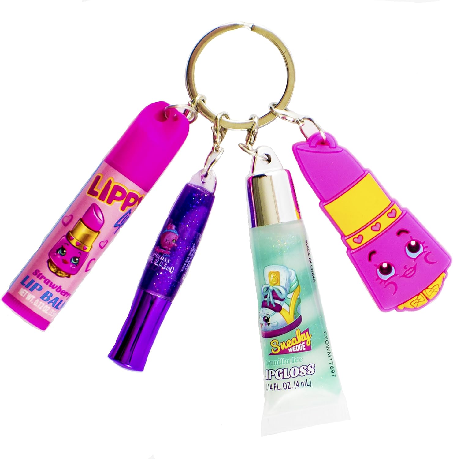 Shopkins On the Go Trio Lip Keychain Set Exclusive Toys