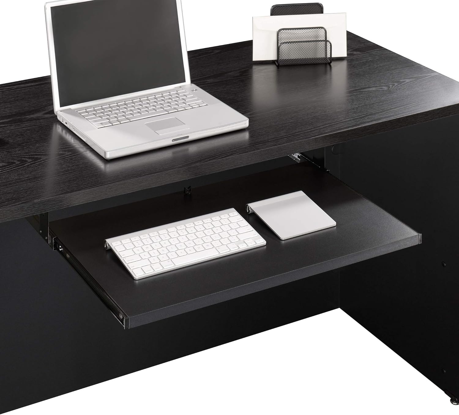 Sauder Via Collection Keyboard Shelf, Soft Black finish