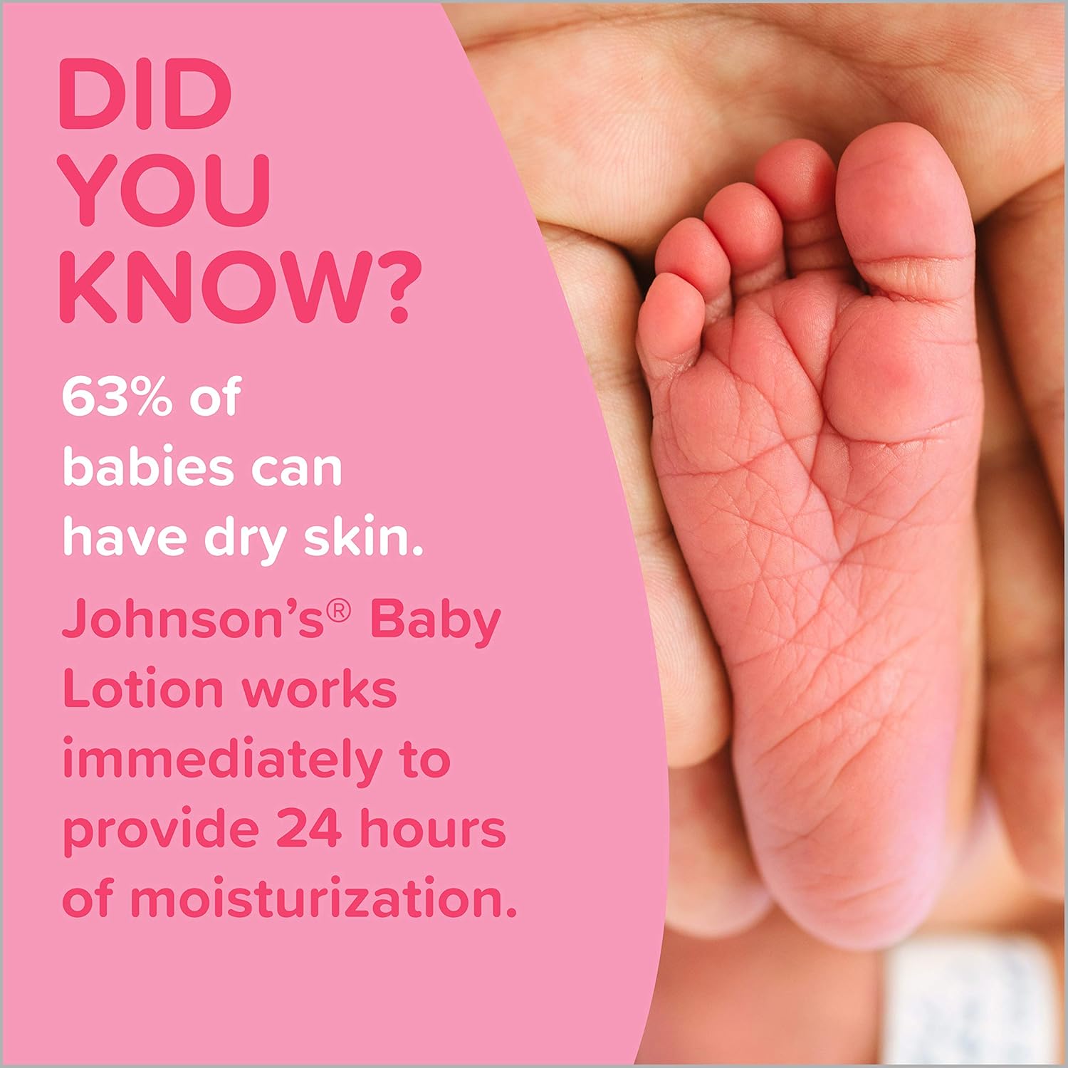 Johnson's Moisturizing Pink Baby Lotion with Coconut Oil, Hypoallergenic and Dermatologist-Tested, 27.1 fl. oz: Health & Personal Care