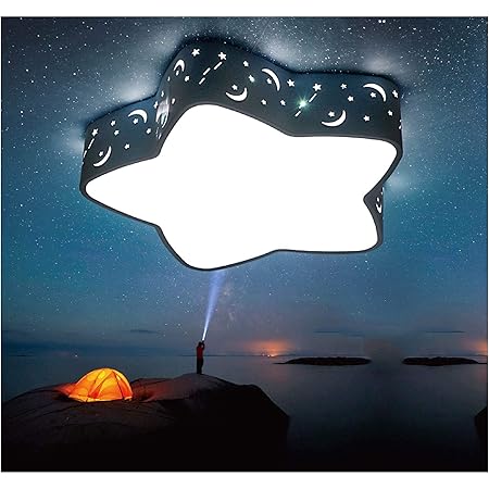 Kinder Deckenlampe LED Deckenbeleuchtung rund Deckenleuchte Stern