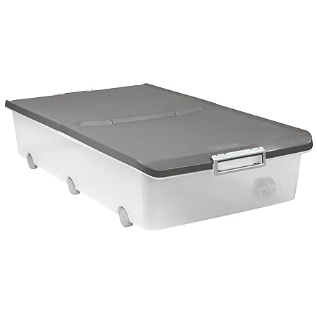 Tatay 1151122 - Aufbewahrungsbox für Unter Das Bett mit Rollen, 63 l