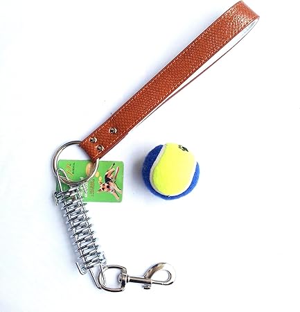 Correa de cuero 53cm con muelle para perro grande