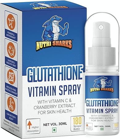 Nutrisharks Glutathione Vitamin Spray For Healthy Skin Lightning Brightening - 30 ml