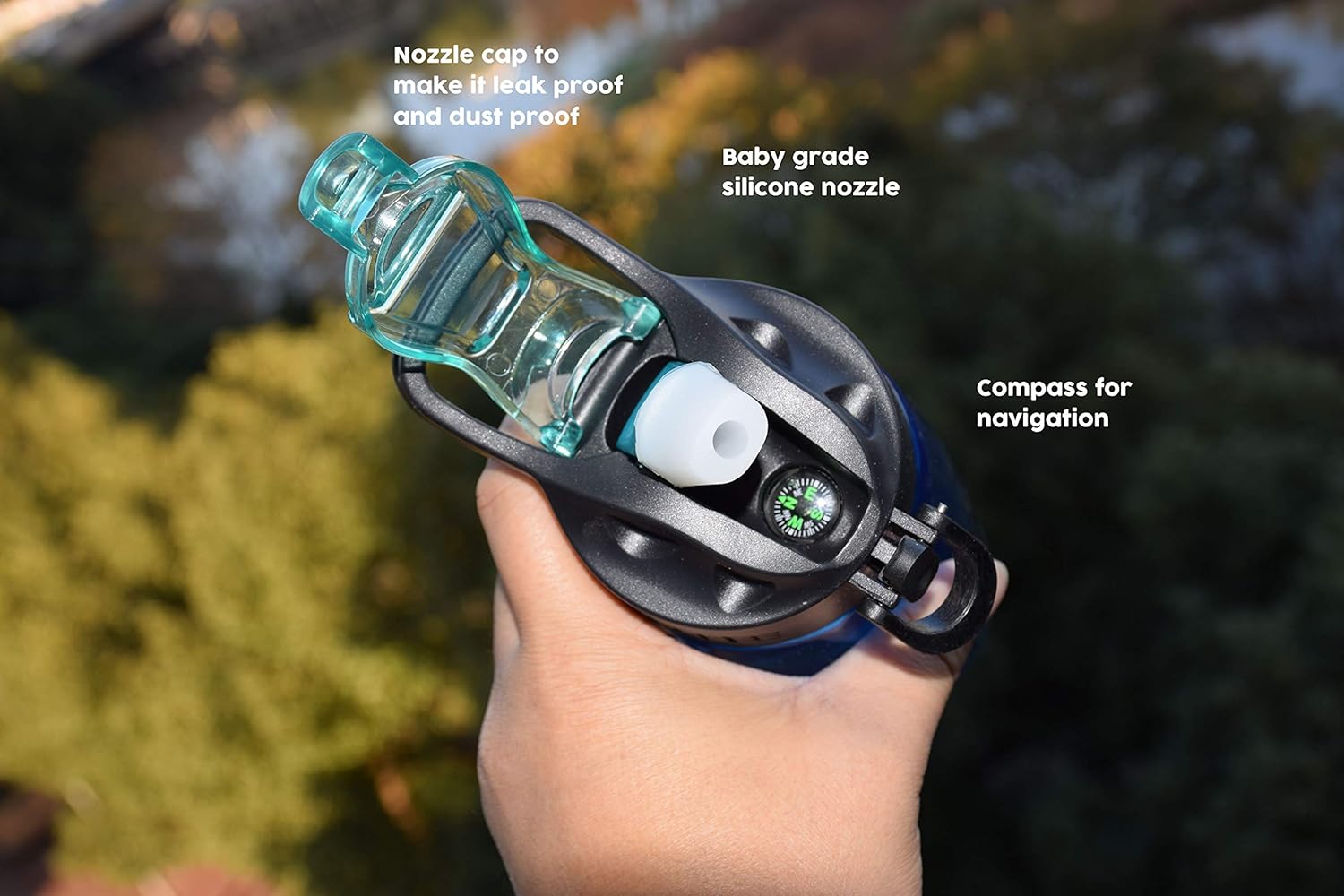 AquaVik Portable Water Filter Bottle for Survival, Travel, Camping, Hiking, Hunting, Outdoor and Daily Use, Home & Office. Filtered Water Bottle is BPA Free and Leakproof. Water bottle with filter: Home Improvement